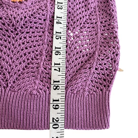 Scotch & Soda Amsterdam Girls Purple Sleeveless Crochet Flower Top Size 12 NWT - Picture 7 of 11